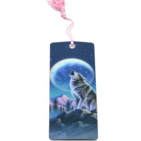 Marque page 3D " Loup & Lune"