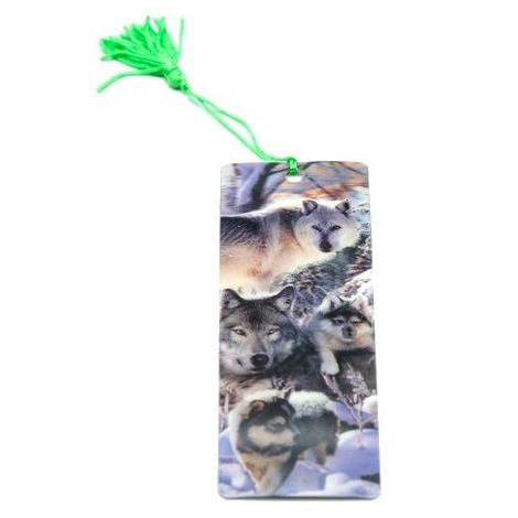 Marque Page 3D "Loups hiver"