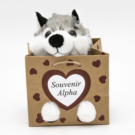 Loup sac souvenir 12 cm
