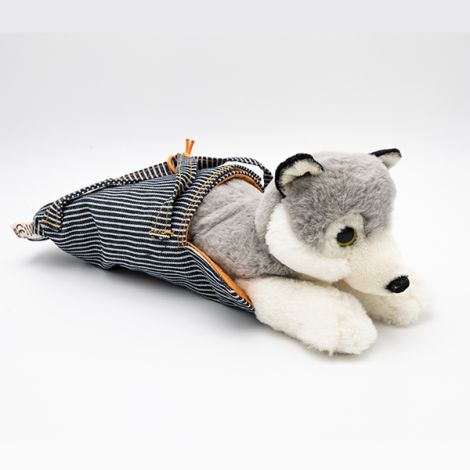 Loup dans sac de voyage 27 cm
