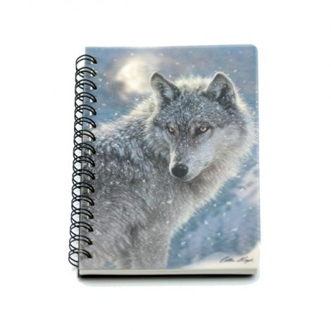 Carnet 3D spirale "Loup"