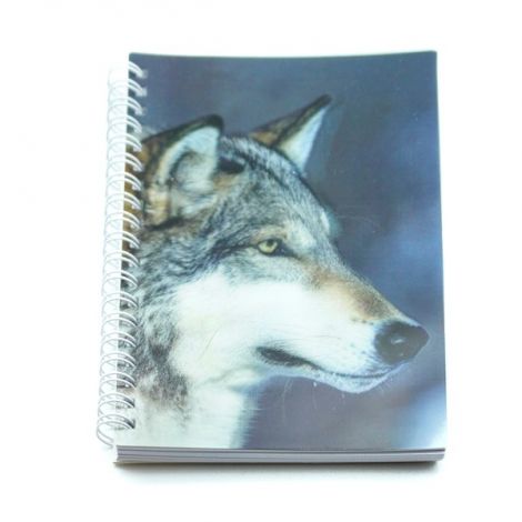 Carnet 3D spirale " Profil Loup"