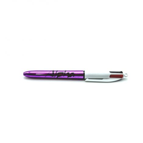 Stylo Bic 4 couleurs "Violet métal"