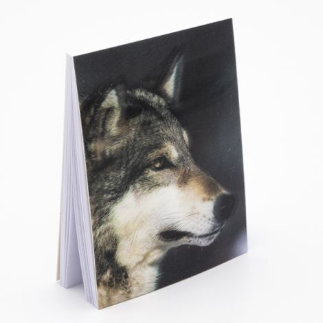Bloc note 3D "Tête de loup"