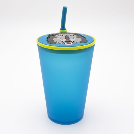 Gobelet à paille loup