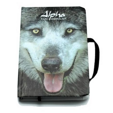 Calepin élastique "Loup canadien Kahn"