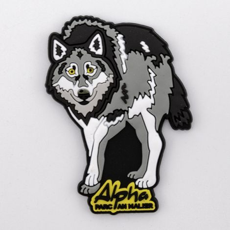 Magnet en caoutchou "Loup Alpha"