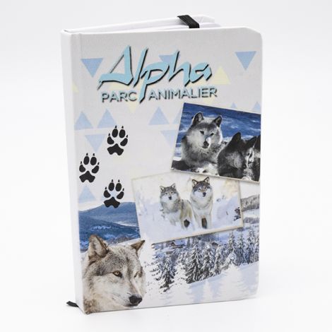 Calepin élastique "Loup hiver"