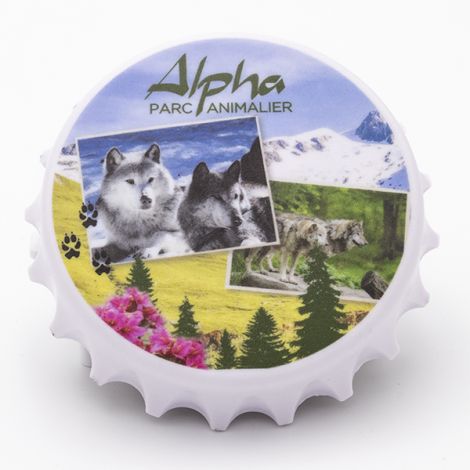 Magnet décapsuleur loup été Alpha