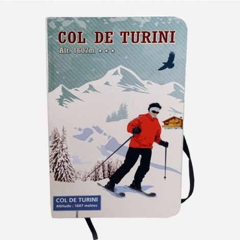 Calepin élastique "Turini skieur"