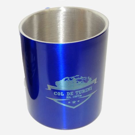 Mug métal mousqueton bleu Col de Turini